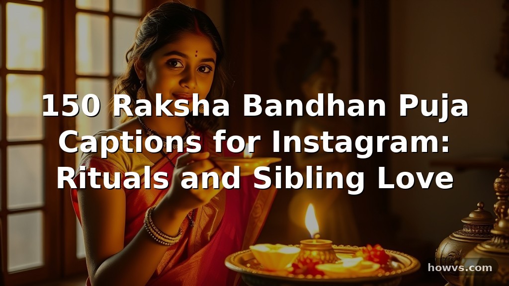 150 Raksha Bandhan Puja Captions for Instagram: Rituals and Sibling Love